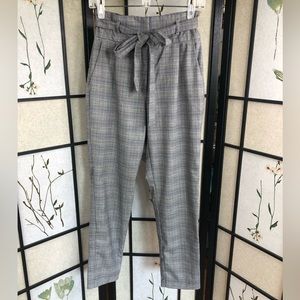 4 for 25$ DYNAMITE | Plaid Sash-Tie Waist Cigarette Trouser Pants. Size XS.